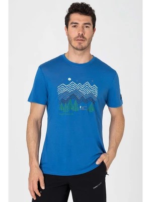 Zdjęcie produktu super.natural Koszulka "Camping Nights" w kolorze niebieskim rozmiar: L