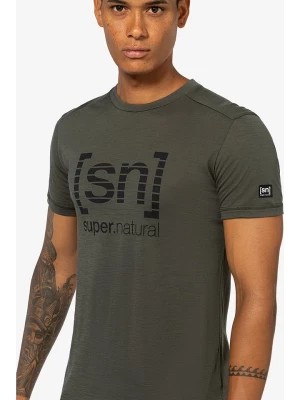 Zdjęcie produktu super.natural Koszulka "Grid" w kolorze khaki rozmiar: S