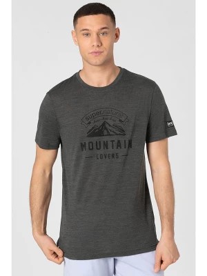 Zdjęcie produktu super.natural Koszulka "Mountain Lovers" w kolorze antracytowym rozmiar: M