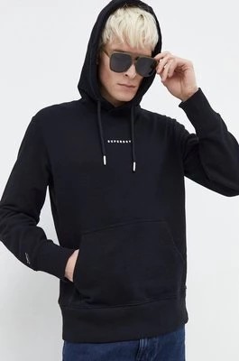 Zdjęcie produktu Superdry bluza bawełniana męska kolor czarny z kapturem z nadrukiem