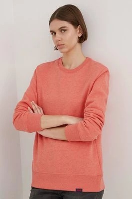Zdjęcie produktu Superdry bluza damska kolor pomarańczowy gładka