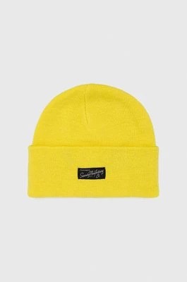 Zdjęcie produktu Superdry czapka kolor żółty z grubej dzianiny