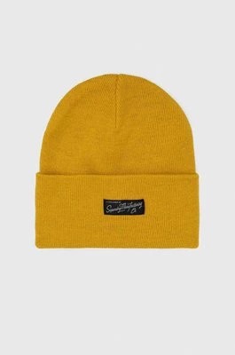 Zdjęcie produktu Superdry czapka kolor żółty z grubej dzianiny