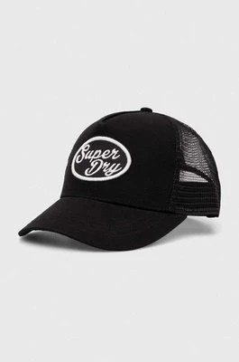 Zdjęcie produktu Superdry czapka z daszkiem kolor czarny z aplikacją Y9011020A-06A