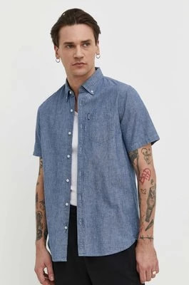 Zdjęcie produktu Superdry koszula bawełniana męska kolor niebieski regular z kołnierzykiem button-down