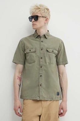 Zdjęcie produktu Superdry koszula bawełniana męska kolor zielony regular z kołnierzykiem klasycznym
