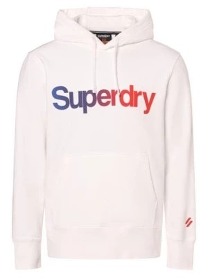 Zdjęcie produktu Superdry Męska bluza z kapturem Mężczyźni Bawełna biały nadruk,