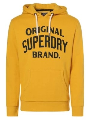 Zdjęcie produktu Superdry Męska bluza z kapturem Mężczyźni Bawełna żółty jednolity,