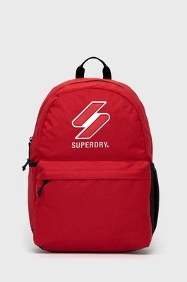 Zdjęcie produktu Superdry plecak damski kolor czerwony duży z aplikacją
