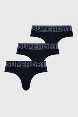 Zdjęcie produktu Superdry slipy 3-pack męskie kolor granatowy