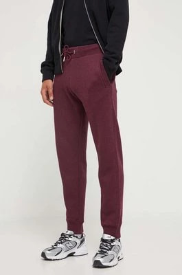 Zdjęcie produktu Superdry spodnie dresowe kolor bordowy gładkie
