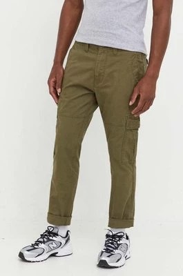 Zdjęcie produktu Superdry spodnie męskie kolor zielony proste