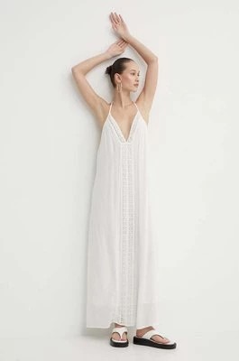Zdjęcie produktu Superdry sukienka kolor biały maxi rozkloszowana