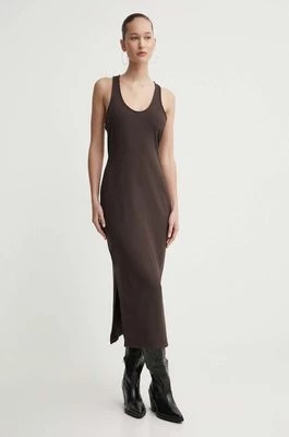 Zdjęcie produktu Superdry sukienka kolor brązowy maxi rozkloszowana W8011616A-8PZ