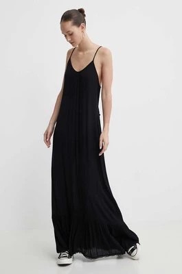 Zdjęcie produktu Superdry sukienka kolor czarny maxi rozkloszowana