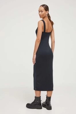 Zdjęcie produktu Superdry sukienka kolor czarny midi dopasowana