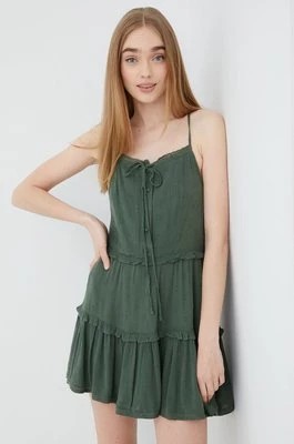 Zdjęcie produktu Superdry sukienka kolor zielony mini rozkloszowana