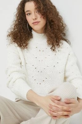 Zdjęcie produktu Superdry sweter damski kolor biały z półgolfem