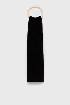 Zdjęcie produktu Superdry Szalik z domieszką wełny kolor czarny gładki