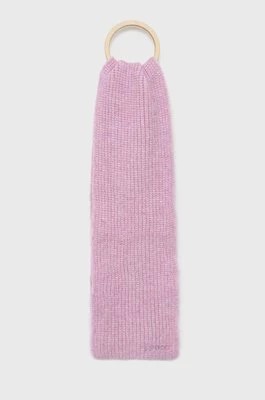 Zdjęcie produktu Superdry szalik z domieszką wełny kolor różowy wzorzysty