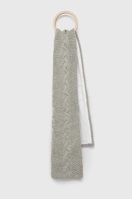 Zdjęcie produktu Superdry szalik z domieszką wełny kolor szary gładki