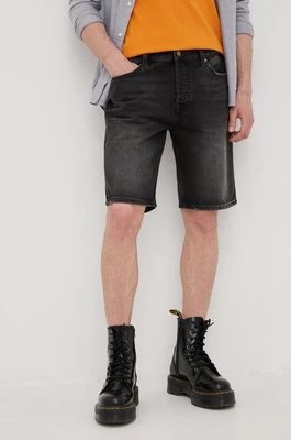 Zdjęcie produktu Superdry szorty jeansowe męskie kolor czarny