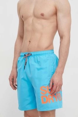 Zdjęcie produktu Superdry szorty kąpielowe kolor niebieski
