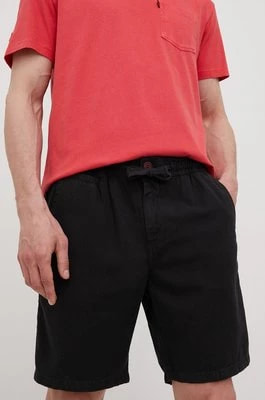 Zdjęcie produktu Superdry szorty z domieszką lnu męskie kolor czarny