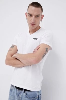 Zdjęcie produktu Superdry T-shirt bawełniany kolor biały z aplikacją