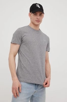 Zdjęcie produktu Superdry t-shirt bawełniany kolor szary gładki