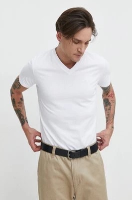 Zdjęcie produktu Superdry t-shirt bawełniany męski kolor biały gładki