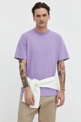Zdjęcie produktu Superdry t-shirt bawełniany męski kolor fioletowy z aplikacją