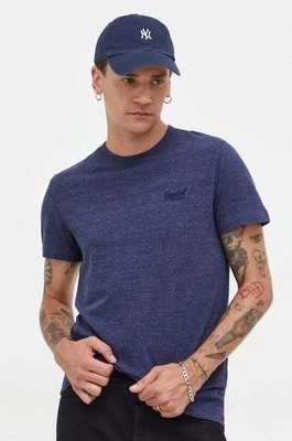 Zdjęcie produktu Superdry t-shirt bawełniany męski kolor granatowy melanżowy