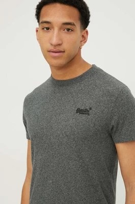 Zdjęcie produktu Superdry t-shirt bawełniany męski kolor szary melanżowy