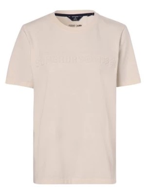 Zdjęcie produktu Superdry T-shirt damski Kobiety Bawełna beżowy jednolity,