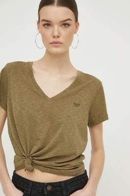 Zdjęcie produktu Superdry t-shirt damski kolor zielony
