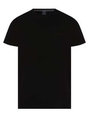 Zdjęcie produktu Superdry T-shirt męski Mężczyźni Bawełna czarny jednolity,