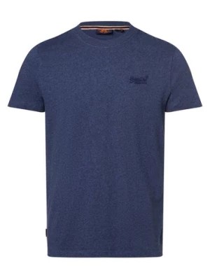 Zdjęcie produktu Superdry T-shirt męski Mężczyźni Bawełna niebieski marmurkowy,