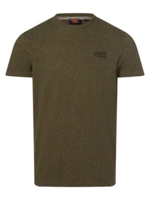 Zdjęcie produktu Superdry T-shirt męski Mężczyźni Bawełna zielony marmurkowy,