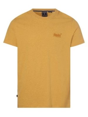 Zdjęcie produktu Superdry T-shirt męski Mężczyźni Bawełna żółty marmurkowy,