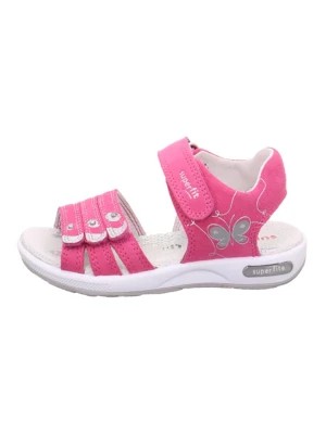 Zdjęcie produktu superfit Skórzane sandały w kolorze różowym rozmiar: 31