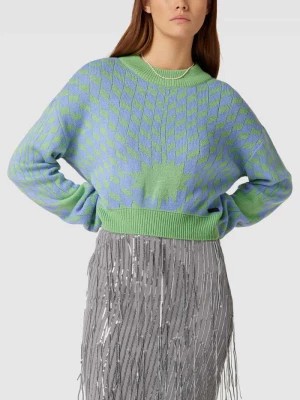 Zdjęcie produktu Sweter krótki z dzianiny z okrągłym dekoltem model ‘COSMOS’ Noisy May
