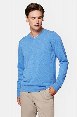 Zdjęcie produktu Sweter Niebieski z Bawełną w Serek Lenny Lancerto