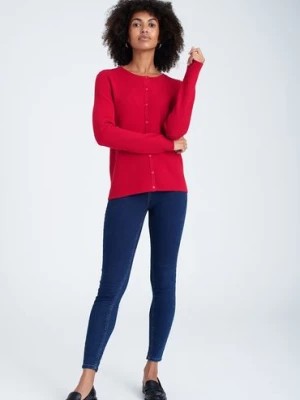 Zdjęcie produktu Sweter nierozpinany damski - czerwony Greenpoint