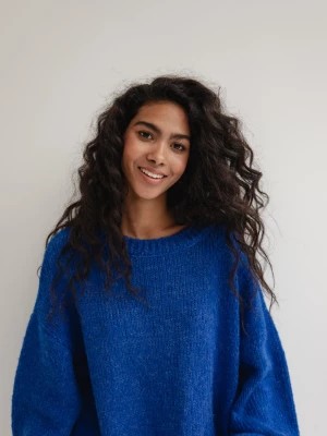 Zdjęcie produktu Sweter oversize z bufiastym rękawem SAPPHIRE BLUE - RIVERO-UNI Marsala