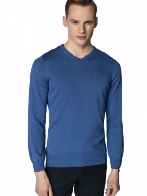 Zdjęcie produktu sweter vittel zielona dekoltem typu serek niebieska Recman