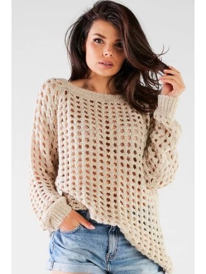 Zdjęcie produktu Awama Sweter w kolorze beżowym rozmiar: onesize