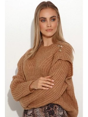 Zdjęcie produktu Makadamia Sweter w kolorze jasnobrązowym rozmiar: onesize