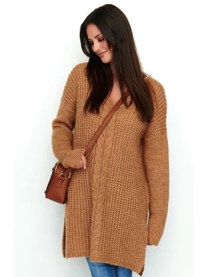 Zdjęcie produktu numinou Sweter w kolorze jasnobrązowym rozmiar: onesize