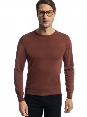Zdjęcie produktu sweter wilton z okrągłym dekoltem ceglasty Recman